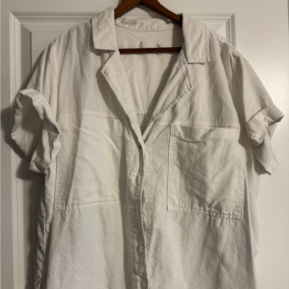 Target Brand White Button Up
